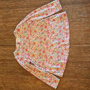 Hanna Andersson Girls Floral Patterned Long Sleeve Shirt, Size 5